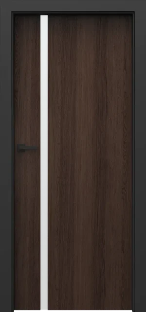 PORTA LOFT model 4.A with black door frame  Havana Oak