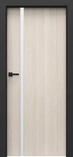 PORTA LOFT model 4.A with black door frame  Whitened walnut