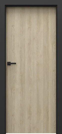 PORTA LOFT model 1.1 with black door frame  Sand Oak