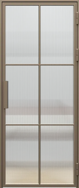 PORTA LOFT STEEL model 1 grooved glass