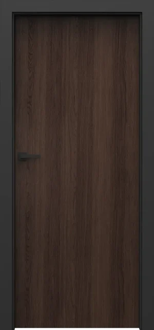 PORTA LOFT model 1.1 with black door frame  Havana Oak