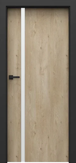 PORTA LOFT model 4.A with black door frame  Classic Oak