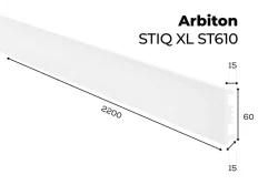 Skirting board Arbiton - STIQ XL WHITE ST610