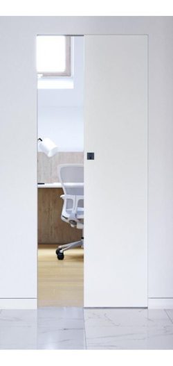 Sliding door without frame