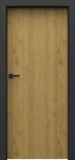 PORTA LOFT model 1.1 with black door frame  Natural Oak