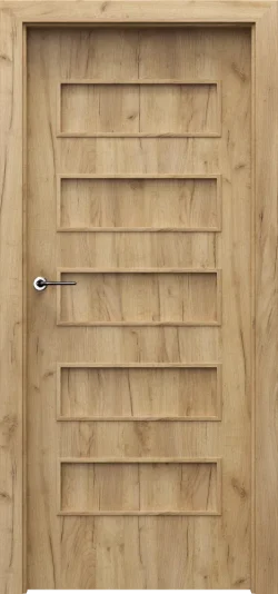 PORTA-FIT_G0_CPL_Dab-Craft-Zloty_Porta-SYSTEM_klamka-FIORO-Srebrny PORTA FIT model G.0 Golden Craft Oak