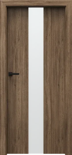 PORTA-FOCUS_2.0_Portaperfect-3D_Dab-Matowy-Ciemny_Porta-SYSTEM_klamka-ELEGANTO-Czarny PORTA FOCUS model 2.0 Dark Matte Oak