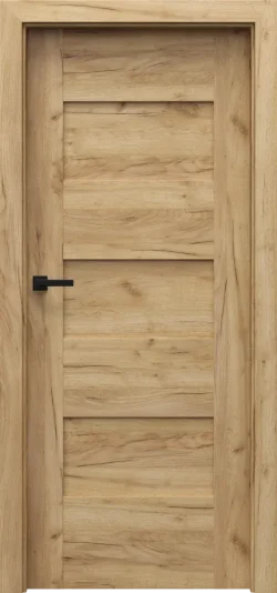 PORTA-KONCEPT-K_K0_Portaperfect-3D_Dab-Craft-Zloty_Porta-SYSTEM_klamka-ELEGANTO-Czarny PORTA CONCEPT, group K model K.0 Golden Craft Oak