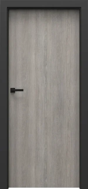 PORTA LOFT model 1.1 with black door frame  Lorenzo Oak