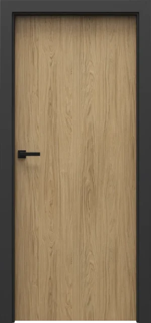 PORTA LOFT model 1.1 with black door frame  Natural Casella Oak
