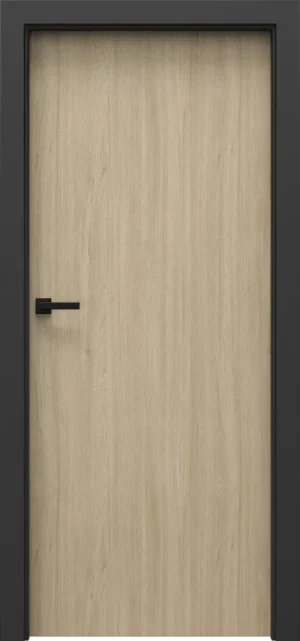 PORTA LOFT model 1.1 with black door frame  Matte Oak