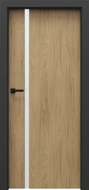 PORTA-LOFT_Czarny_4A_Gladstone-Halifax_Dab-Casella-Naturalny_klamka-ELEGANTO-Czarny PORTA LOFT model 4.A with black door frame Natural Casella Oak