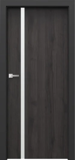 PORTA-LOFT_Czarny_4A_Gladstone-Halifax_Dab-Sherman_klamka-ELEGANTO-Srebrny PORTA LOFT model 4.A with black door frame Sherman Oak