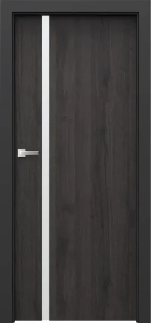 PORTA LOFT model 4.A with black door frame  Sherman Oak