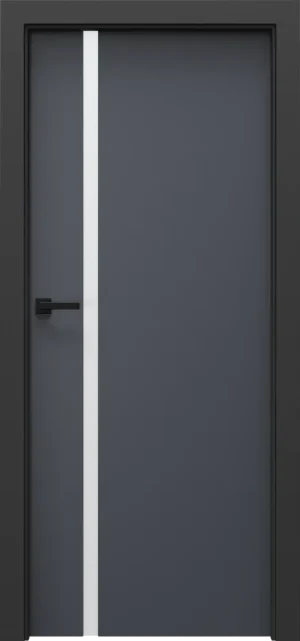 PORTA LOFT model 4.A with black door frame  Graphite Matte