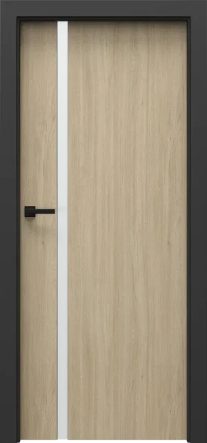 PORTA LOFT model 4.A with black door frame  Matte Oak