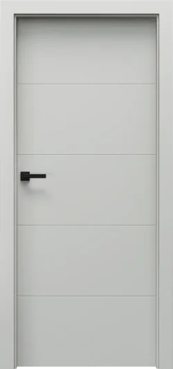 PORTA-VECTOR-Premium_E_Lakier-UV-Premium-Plus_Szary_Porta-SYSTEM_klamka-ELEGANTO-Czarny PORTA VECTOR PREMIUM model E Gray