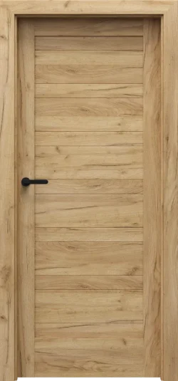 PORTA-VERTE-HOME-D_D0_Portaperfect-3D_Dab-Craft-Zloty_Porta-SYSTEM_klamka-SIMPLO-Czarny PORTA VERTE HOME, group D model D.0 Golden Craft Oak
