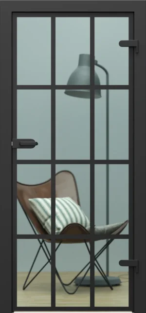 PORTA GLASS model transparent glass with painted muntins