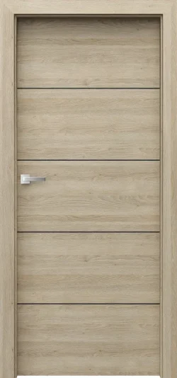 PortaRESIST_E.1_DabPiaskowy_Klamka_ELEGANTO_srebrny PORTA RESIST model E1 black inlays Sand Oak