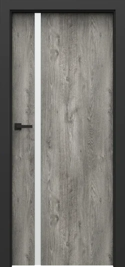 PORTA LOFT model 4.A with black door frame  Siberian Oak