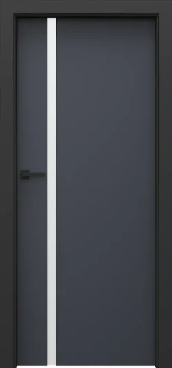 PORTA LOFT model 4.A with black door frame  Anthracite Structure