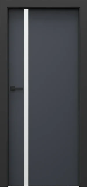 PORTA LOFT model 4.A with black door frame  Anthracite Structure