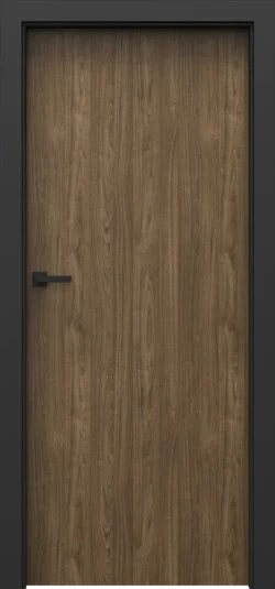 PORTA LOFT model 1.1 with black door frame  Natural walnut