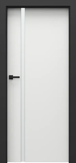 PORTA LOFT model 4.A with black door frame  White