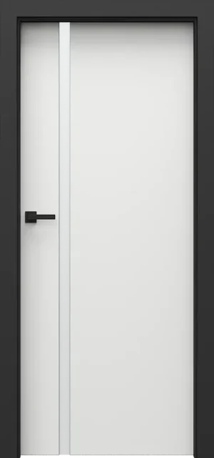 PORTA LOFT model 4.A with black door frame  White